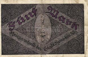 Német Birodalom/Császárság/ Kempten 1918. 5M(2x) egymásutáni sorszámmal T:II