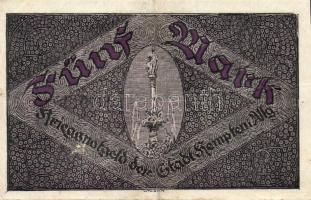 Német Birodalom/Császárság/ Kempten 1918. 5M(2x) egymásutáni sorszámmal T:II