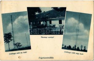 1939 Szigetszentmiklós, lakihegyi rádió kis és nagy leadó, Varsányi vendéglő. Simon A. Bálint kiadása