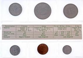 Svédország 1976. 10ö-5K (6xklf) forgalmi szett, fólia tokban T:1 
Sweden 1976. 10 Öre - 5 Kronor (6...