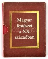 Magyar festészet a XX. században. Budapest, 1973, Képzőművészeti Alap Kiadóvállalata. Kiadói aranyozott műbőr kötés, kiadói papírtokban, magyar, angol, német és orosz nyelven, számos színes illusztrációval, jó állapotban.