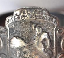 "Fel fel vitézek a csatára" 307. honvéd gyalogezred feliratú ezüst (Ag) gyűrű, méret: 52