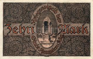 Német Birodalom/Császárság/ Kempten 1918. 10M (2x) egymásutáni sorszámmal T:II