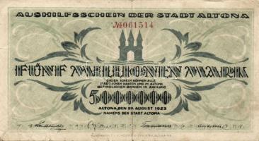 Német Birodalom/Weimari Köztársaság/Altona 1923. 5000.000M T:II/III+