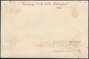 1935 Tiroli bál Budapesten Fontanelnél, Schäffer pecséttel jelzett fotója, hátoldalon feliratozva, 1...