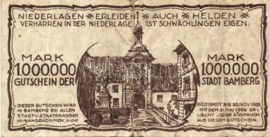 Német Birodalom/Weimari Köztársaság/Bamberg 1923. 1000.000M, 2000.000M, 50.000.000M T:II,III Összese...