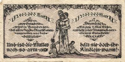 Német Birodalom/Weimari Köztársaság/Bamberg 1923. 1000.000M, 2000.000M, 50.000.000M T:II,III Összese...