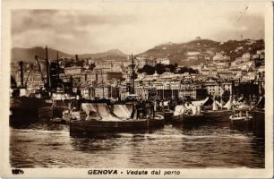 1926 Genova, Genoa; Veduta dal porto / port, steamships, boats. Ed. Zampieri
