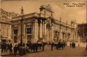 Roma, Rome; Piazza Colonna, Padiglione Antonino / square, tram, shops (EK)