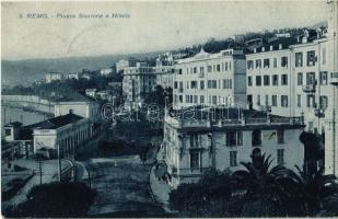 1926 Sanremo, San Remo; Piazza Stazione e Hotels / railway station, hotel