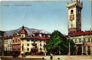 1915 Trento, Trient (Südtirol); Piazza del Duomo / square, fountain + K.u.K. ETAPPENPOSTAMT 190