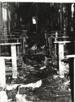 8 db helyszínelő fotó kiégett HÉV szerelvényről