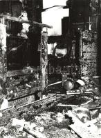 8 db helyszínelő fotó kiégett HÉV szerelvényről