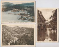 6 db RÉGI külföldi város képeslap / 6 pre-1945 European town-view postcards: Luxemburg, Mariazellerb...