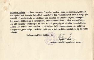 Köpeczi Béla és Ilku Pál miniszterek aláírásai