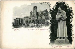 Assisi, Convento di S. Francesco, S. Francesco / Francis of Assisi, Franciscan monastery. Art Nouveau, floral