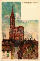 Strasbourg, Münster / cathedral. Verlag J. Velten. E. Nister litho s: F. Hoch