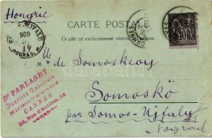 1900 Cannes, Le Casino des Fleurs / casino, chariots. Carl Künzli No. 3115. litho (EB)