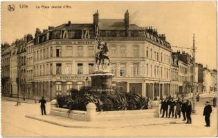 1916 Lille, La Place Jeanne dArc, Au Chapon de Bruges / square, restaurant, furniture shop. Phono-Photo 12. - from postcard booklet (EK)