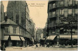1911 Paris, Rue des Acacias, Prise de lAvenue Carnot / street view, café, beer hall, automobile, road construction. P. Marmuse (EK)