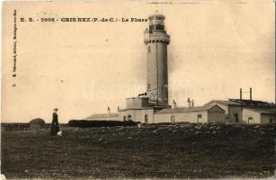 1915 Pas-de-Calais, Cap Gris-Nez, Le Phare / lighthouse, lady with dog. E. Stévenard editeur (tear)