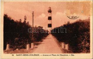 Saint-Denis-dOléron, Avenue et Phare de Chassiron / lighthouse (glue mark)