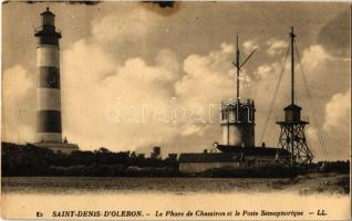 1933 Saint-Denis-dOléron, Le Phare de Chassiron et le Poste Semaphorique / lighthouse, signaling post, semaphore station (EK)