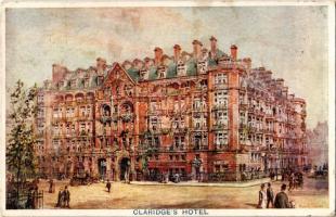 1913 London, Claridge's Hotel, art postcard (fl)