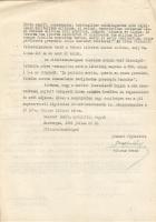 1944 Serédi Jusztinián hercegprímás által aláírt levél