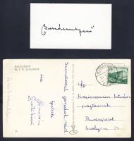 Sebes Gusztáv és Buzánszky Jenő aláírásai