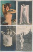 Kb. 43 db RÉGI motívum képeslap: sok erotika / Cca. 43 pre-1945 motive postcards: many erotic