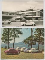 Kb. 34 db MODERN magyar városi képeslap autókkal és buszokkal / Cca. 34 modern Hungarian town-view p...