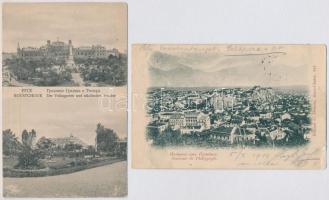 23 db RÉGI bolgár város képeslap vegyes minőségben / 23 pre-1945 Bulgarian town-view postcards in mi...