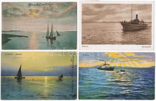 Balaton, gőzhajók, vitorlások - 25 db régi képeslap / 25 pre-1945 postcards