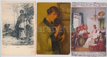 19 db RÉGI motívum képeslap vegyes minőségben: kutya / 19 pre-1945 motive postcards in mixed quality...