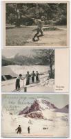 10 db RÉGI motívum képeslap vegyes minőségben: sport / 10 pre-1945 motive postcards in mixed quality: sport