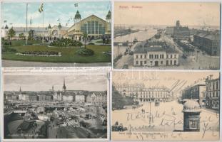 7 db RÉGI svéd város képeslap vegyes minőségben / 7 pre-1945 Swedish town-view postcards in mixed quality