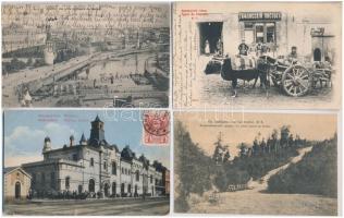 8 db RÉGI orosz város képeslap vegyes minőségben / 8 pre-1945 Russian town-view postcards in mixed quality