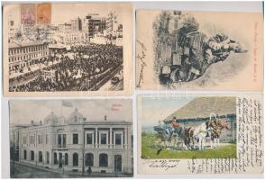 8 db RÉGI orosz város képeslap vegyes minőségben / 8 pre-1945 Russian town-view postcards in mixed q...