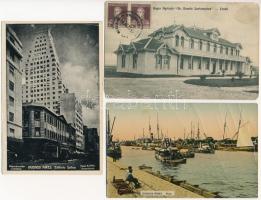 7 db RÉGI argentin város képeslap vegyes minőségben / 7 pre-1945 Argentinean town-view postcards in ...