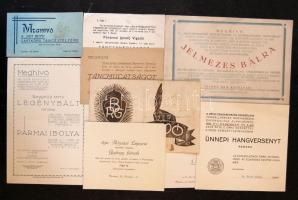 1930-1941 15 db báli meghívó