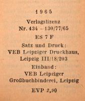 Deutsch-Englisches Wörterbuch. Leipzig, 1965, VEB Verlag Enzyklopädie Leipzig. Kaidói vászonkötés