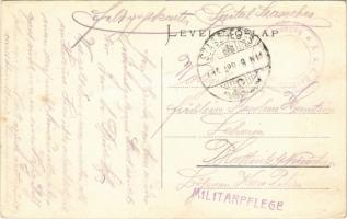 1916 Szászsebes, Mühlbach, Sebesul Sasesc, Sebes; Huszár laktanya, kantin, lovasiskola / Kavalleries...