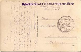1917 Scharnitz (Tirol), Mittenwaldbahn / Mittenwald Railway, train + "Gefechtstrain d. k.u.k. I...