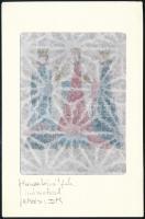 DK jelzéssel: Háromkirályok, linómetszet, papír, jelzett, paszpartuban, 11×8,5 cm