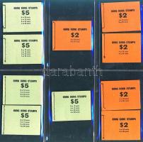 HONG KONG 1975 2 klf bélyegfüzet 5-5  példányban / 2 different stamp booklets, 5 each