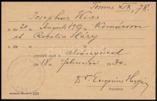 Czechoslovakia 1930 Csehszlovákia 1930