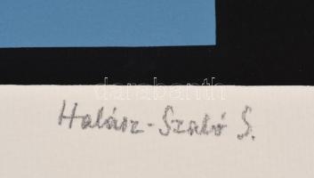 Halász Szabó Sándor (1920-1997): Hullámzó formák. Szitanyomat (22/30), papír, jelzett, 33,5x41 cm