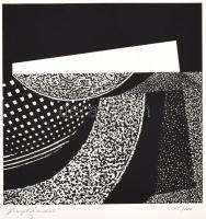 Joseph Kádár (1936-2019): Dualité. Szitanyomat, papír, jelzett, számozott (45/100), hátoldalán a műv...