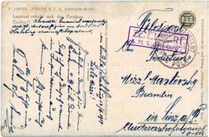 1917 Unsere K.u.K. Kriegsmarine. Lauernd erhebt sich das Periskop Treffer! / WWI Austro-Hungarian Na...